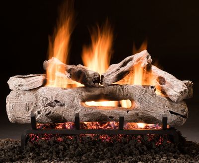 Hargrove: 18" Driftwood See-Thru Log Set—primary view