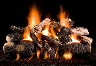 Hargrove: 24" Kodiak Char Double Stack Log Set—primary view
